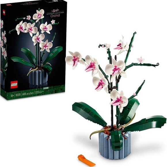 NEW Orchid Artificial Plant, Building Set with Flowers, Home Décor Gift - Picture 2 of 8